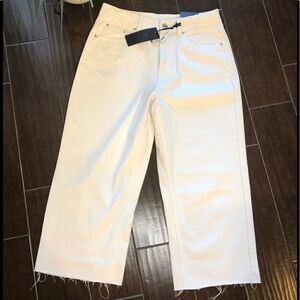 Rue 21 white high rise ankle straight size 10